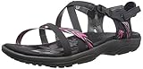 Skechers Women's Regga Slim Keep Close Gladiator Sandal,Black/Pink,8 M US