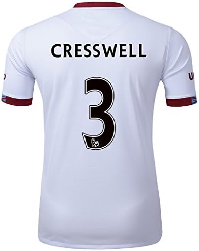 2016/17 #3 Cresswell White Away Adult Soccer Jersey Size S-M-L-XL