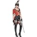 AMSCAN Vintage Cropped Red Ringmaster Jacket Freak Show Halloween Costume Accessories for Women, One Size