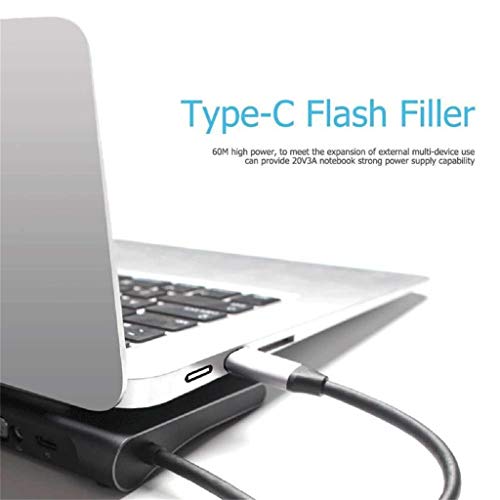 USB C to HDMI VGA Ethernet Adapter, Type C Hub with HDMI 4K RJ45 2 USB3.0 Audio and PD Charging Ports,Memory Card/TF Card Socket Compatible with Galaxy S9/S8/Note 9/8,MacBook/MacBook Pro