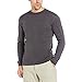 100% Merino Wool - Men's Midweight Long Sleeve Crew Shirt - Thermal Base Layer - Big and Tall Options - NO Itch Renewable Fabric Charcoal Gray - X-Large