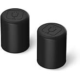 BrüMate Magnetic Straw Caps | Silicone Straw Topper 2-pack | Dust & Dirt Resistant | Compatible with All Era and Resa Tumblers (Black)