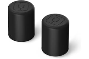 BrüMate Magnetic Straw Caps - Silicone Straw Caps 2 pack - Compatible with All Era and Resa Tumblers (Black)