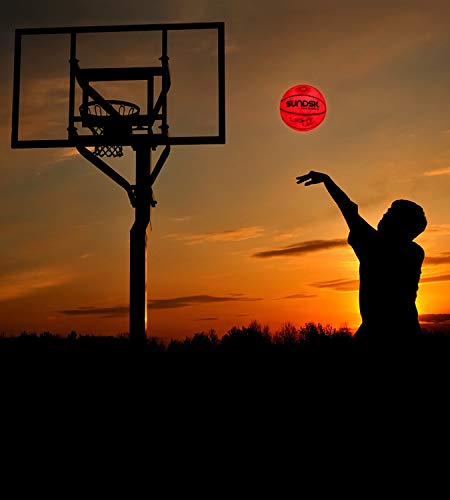 image for SCIONE Light Up Basketball Hoop Kit with LED Outdoor Basketball and Gl