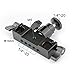 CAMVATE 15mm Rod Clamp Railblock Articulated 1/4 Hot Shoe Mount Mini Ball Head for Camear Flash Bracket Holder(Black) - 1145
