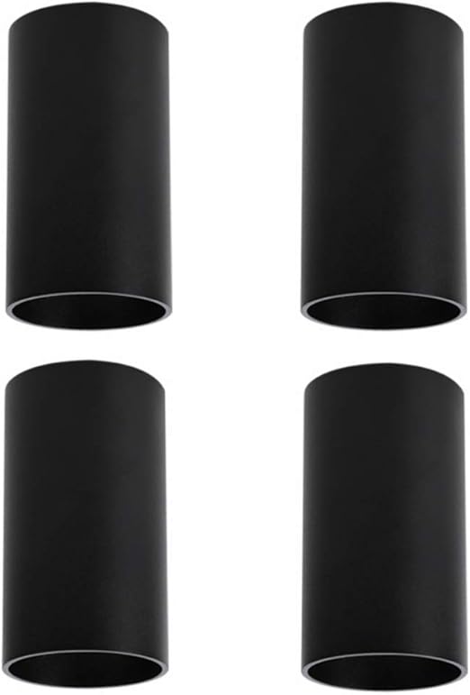 Klighten 4 Pcs Foco de Techo Negro GU10, Focos superficie de Aluminio