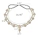 FXmimior Bridal Women Flower Vintage Bohemian Headbands Head Chain Crystal Halloween Headpiece Wedding Hair Jewelry Hair Bands