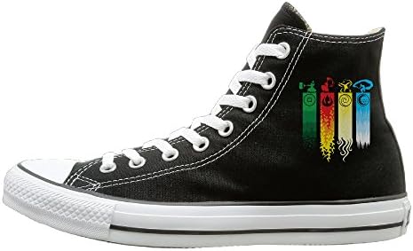 Tracy Tribe Kingdom Nation Nomads Wear-resisting Unisex Flat Canvas High Top Sneaker 44 Black