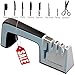 Knife and Scissor Sharpener Best Professional Manual Home Kitchen Chefs Choice 4 Stage Sharpening System Kit Global Sharpeners Set for Pocket Straight and Serrated Knives