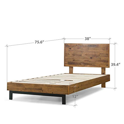 ZINUS Tricia Wood Platform Bed Frame with Adjustable Headboard / Wood