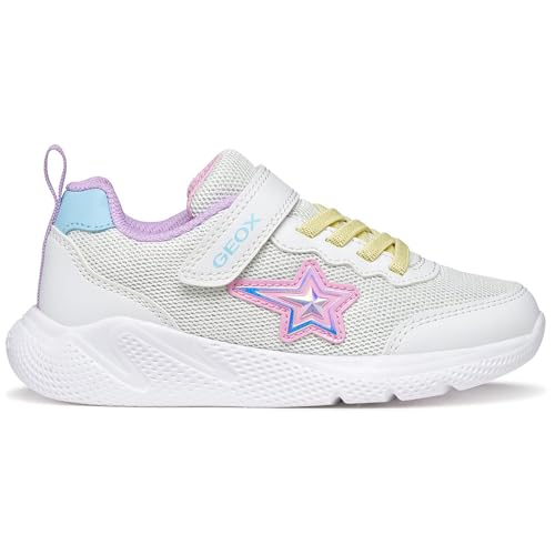 J SPRINTYE Girl A Sneaker, Bianco/Multicolore, 39 EU