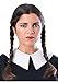 Secret Wishes Costume The Addams Family Deluxe Wednesday Wig, Black, One Size