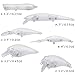 Croch Blank Crankbaits Unpainted Fishing Lure with Tackle Box