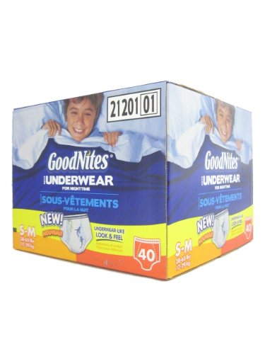 Goodnites Boys Underwear For Nighttime, Small-Medium Size, 40 Count
