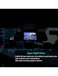 ehoom cámara HD de visión trasera espejo de coche A8, 5" IPS visualización táctil 1920 x 1080 FHD, 6 lane 170 ° Lente Gran Angular Vista con grabación de bucle G Sensor, WDR,, al alloyed Caso, Super visión nocturna en la oscuridad Total