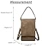 SHOMICO Women Small Crossbody Purse Cell Phone Pouch Wallet Shoulder Bag For 6 Inches (Khaki)