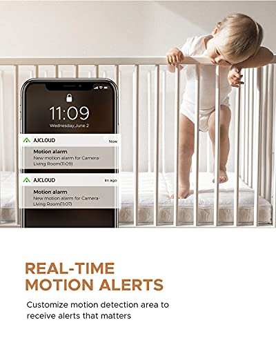 HD Überwachungskamera Innen, 1080P WLAN IP Kamera mit Nachtsicht, 2-Wege-Audio, Heimkamera mit Bewegungssensor für Haustier/Baby/Ältere