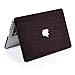 TJFEC PU Leather Coated Soft Touch Hard Case for MacBook Pro 13 inch with Retina Display Model A1425 and A1502 - Dark Wood