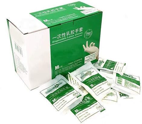 SYXZ 100pcs Disposable Latex Gloves for Hospital, Food, Beauty And Pet Care Individual Package,XL