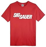 Sig Sauer Men's Adult Casual Wonderful Classic Style Cozy Cotton Junior Tees Loose Summer Funny T-shirt Red XL