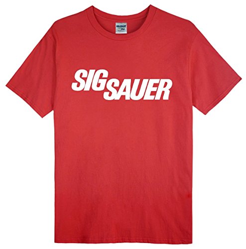 Sig Sauer Men's Adult Casual Wonderful Classic Style Cozy Cotton Junior Tees Loose Summer Funny T-shirt Red XL