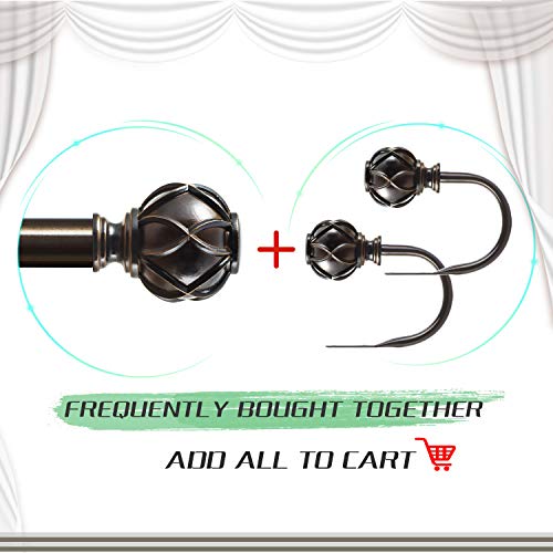KAMANINA Decorative Curtain Drapery Holdbacks, Window Curtain Holdbacks, Antique Bronze, 2 pcs - //medicalbooks.filipinodoctors.org