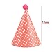 NUOLUX 11pcs Party Hats Lovely Cake Cone Birthday Paper Hats with Pom Poms