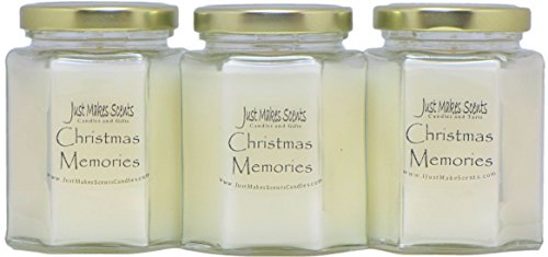 3 PACK - Christmas Memories (Cinnamon, Clove & Vanilla) Blended Soy Candle by Just Makes Scents â€¦