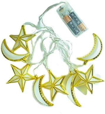 MODERNA Ramadan Muslim 08 Led Moon & Star Lantern Eid String Lights ...