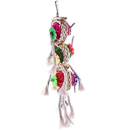 NPLE--Pet Bird Parrot Swing Cage Toy Chew Bites for Parakeet Cockatiel Cockatoo Conure