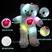 WEWILL LED Teddy Bear Stuffed Animals Light up Soft Plush Toys with Colorful Flash LED Lights , Stuffed Animal Toy Gifts for Mother's Day 15-Inch (Pink)