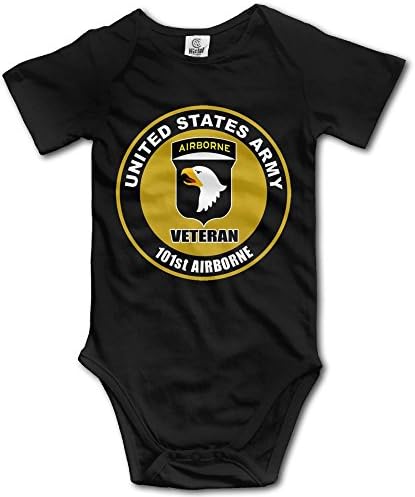 AquarScorp Army 101st Airborne Division Subdued Veteran Toddler Baby Short Sleeves Onesie