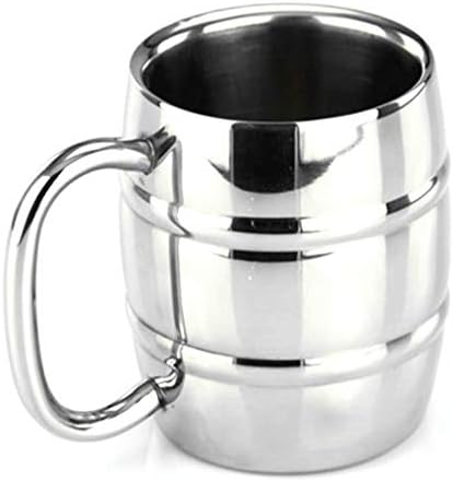 Jiulongjap コップ マグカップ ビールジョッキ ダブルステンレス 保冷 樽型 保温 300ml 二重構造 入手困難