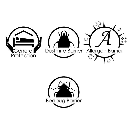 Protect-A-Bed 21 by 37-Inch AllerZip Smooth Waterproof Pillow Protector, King, 2-Pack