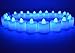 Samyo Set of 24 Battery Flameless & Smokeless LED Tealight Candles - Blue Candlelight