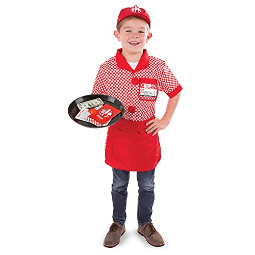 Melissa & Doug Server Role Play Costume Dress-Up Set with Realistic Accessories
