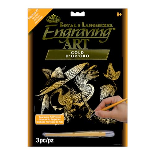 Royal Brush GOLDFL-28 Foil Engraving Art Kit, 8 by 10-Inch, Baby Dragon