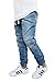 Victorious URBANJ Men's Indigo Drop Crotch Denim Jogger Pants