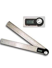 Medidor de ángulo, risepro 2 in1 digital Angle Finder medidor transportador regla 360 ° (2 x 300 mm) 82305   300