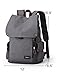 Muzee Canvas Backpack for School Travel Rucksack Fits up to 15 inch Laptop (Gray)