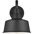 Sea Gull Lighting Barn Light-1 Light Small Outdoor Wall Lantern in Traditional Style-8 Inch Wide by 10 Inch high-Black Finish
