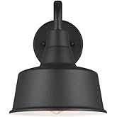 Sea Gull Lighting Barn Light-1 Light Small Outdoor Wall Lantern in Traditional Style-8 Inch Wide by 10 Inch high-Black Finish