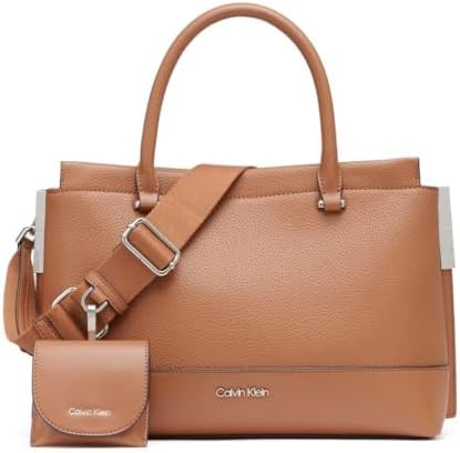 Michael Kors Women's Md Satchel Bag, camel, One Size: Handbags