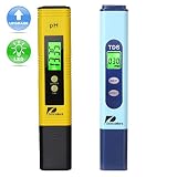 Pancellent Water Quality Test Meter TDS PH 2 in 1 Set 0-9990 PPM Measurement Range 1 PPM Resolution 2% Readout Accuracy (Yellow)