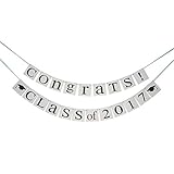 Congrats Class of 2017 Banner - 2017 Graduation Party Decorations - Grad Sign Celebrate Ideas