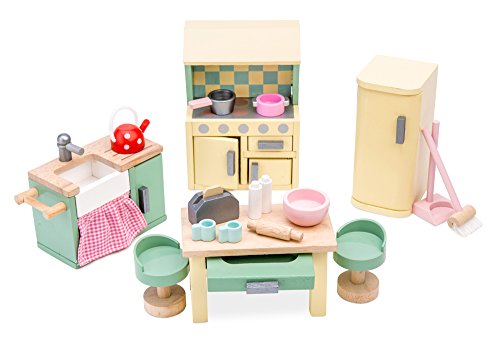 Le Toy Van Wooden Daisylane Furniture Set Including Master Bedroom, Kitchen, Drawing Room, Bathroom, Sitting Room and Childrens Room 6 Complete Rooms - Thumbnail 4