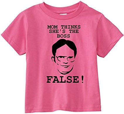 The Office Toddler "Mom Thinks She's The Boss" T-Shirt (2T, Raspberry)