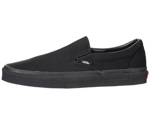 Vans Men s VANS CLASSIC SLIP-ON SKATE SHOES 9 (BLACK/BLACK)