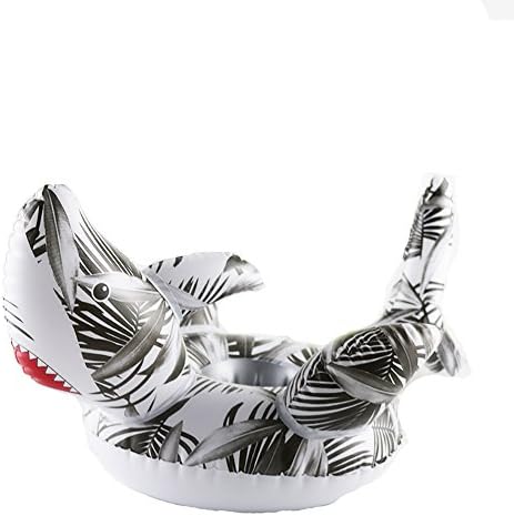 Inflatable Drink Holder for Pool Float Floating Cup Coasters,Drink Floaties for Pool Party Beach Bath Toy for Kids Adult (Shark)