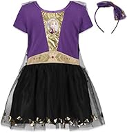 Disney Frozen Queen Elsa Princess Anna Costume Short Sleeve Dress